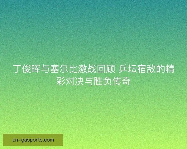 丁俊晖与塞尔比激战回顾 乒坛宿敌的精彩对决与胜负传奇