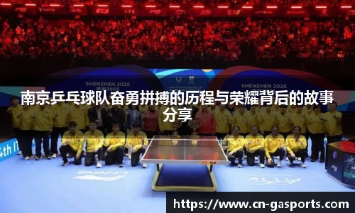 南京乒乓球队奋勇拼搏的历程与荣耀背后的故事分享